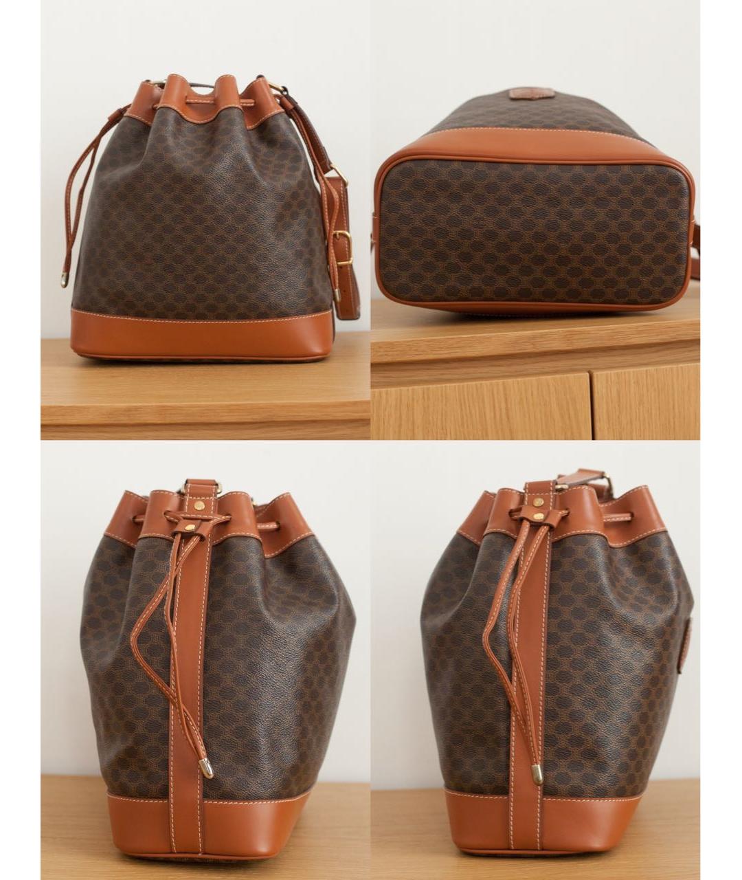 CELINE Коричневая сумка с короткими ручками, фото 5