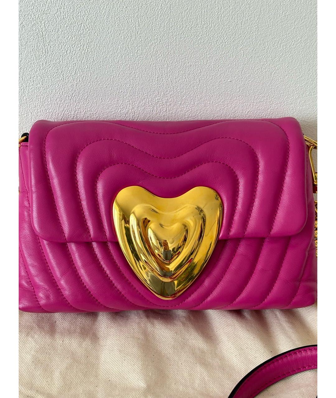 ESCADA Розовая кожаная сумка через плечо, фото 7