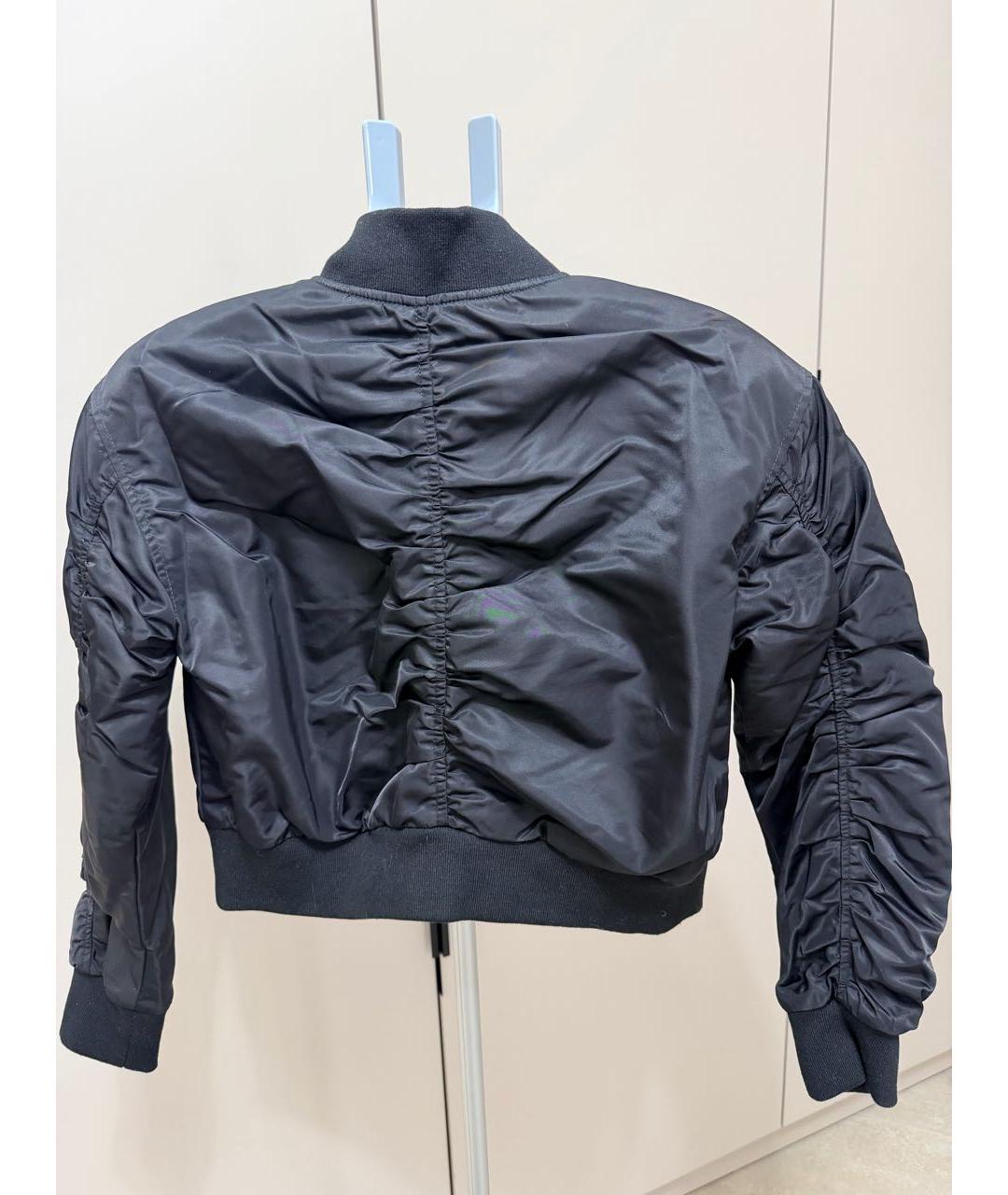 PATRIZIA PEPE Черная полиэстеровая куртка, фото 2