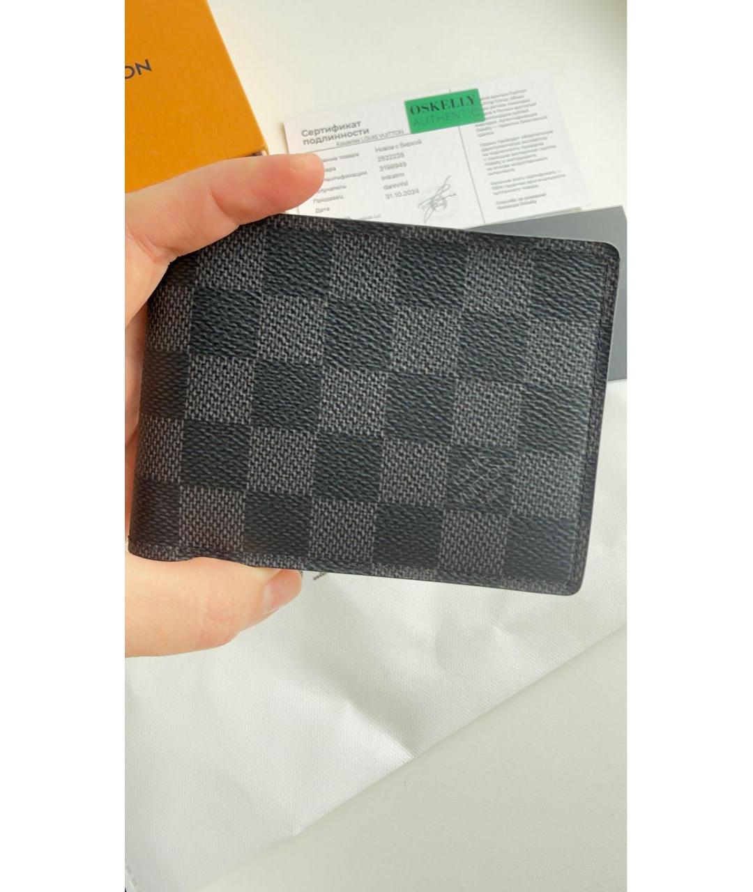 LOUIS VUITTON Черный кошелек, фото 2