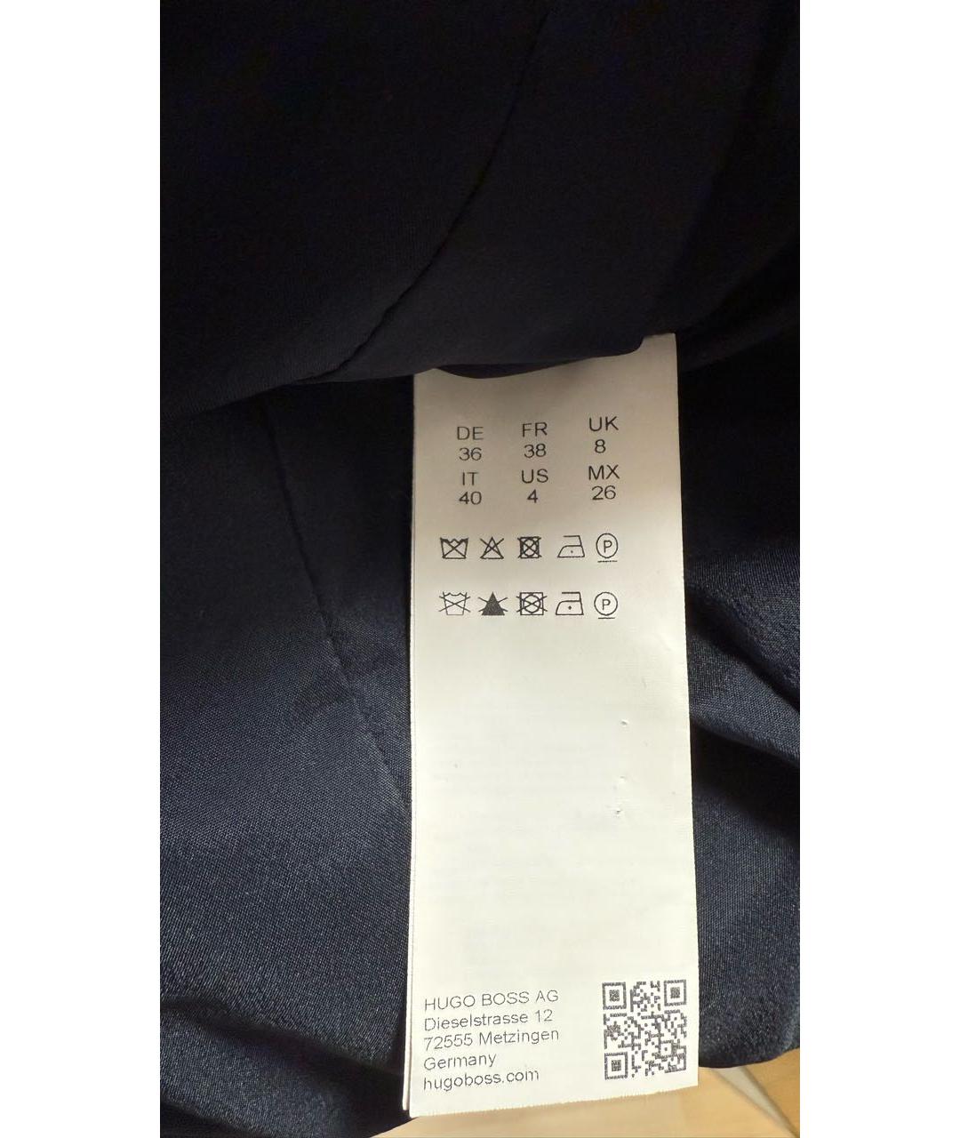HUGO BOSS Темно-синий шерстяной жакет/пиджак, фото 8