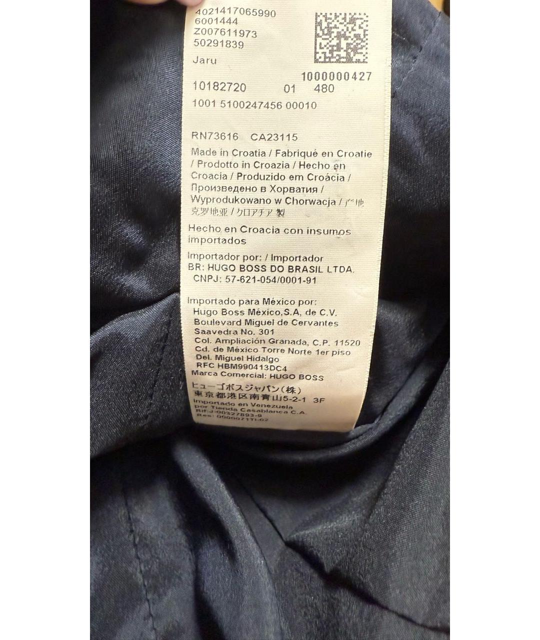 HUGO BOSS Темно-синий шерстяной жакет/пиджак, фото 7
