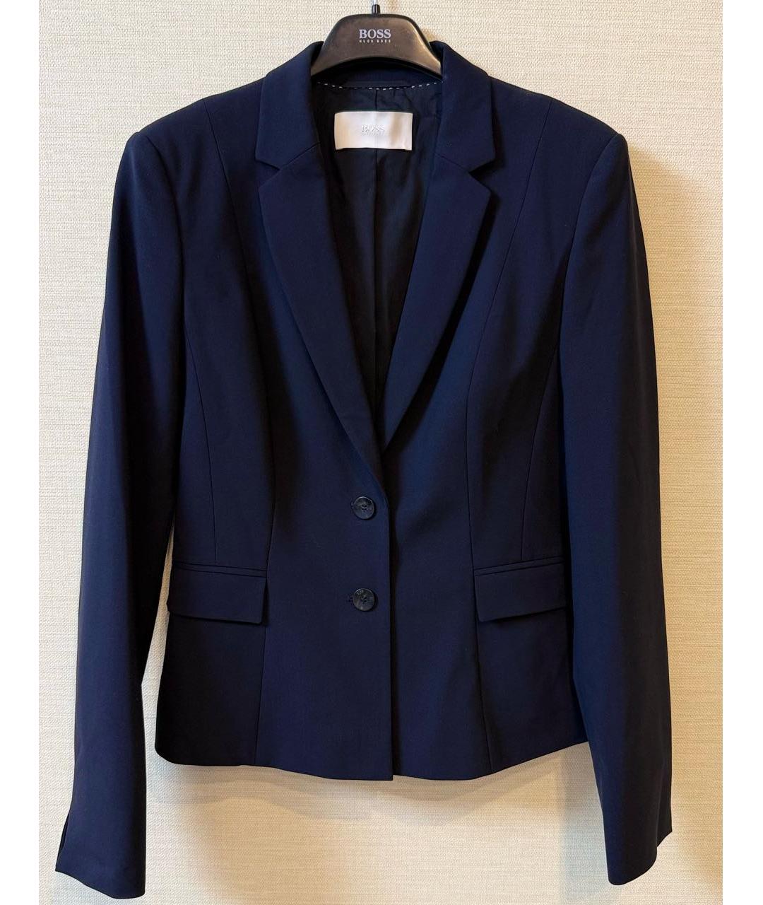 HUGO BOSS Темно-синий шерстяной жакет/пиджак, фото 9