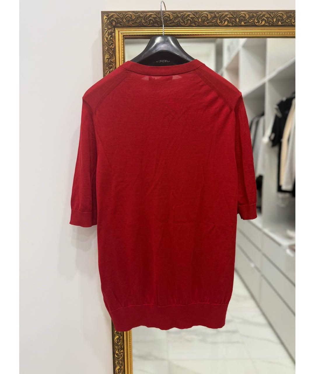 DOLCE&GABBANA Бордовый шелковый джемпер / свитер, фото 4