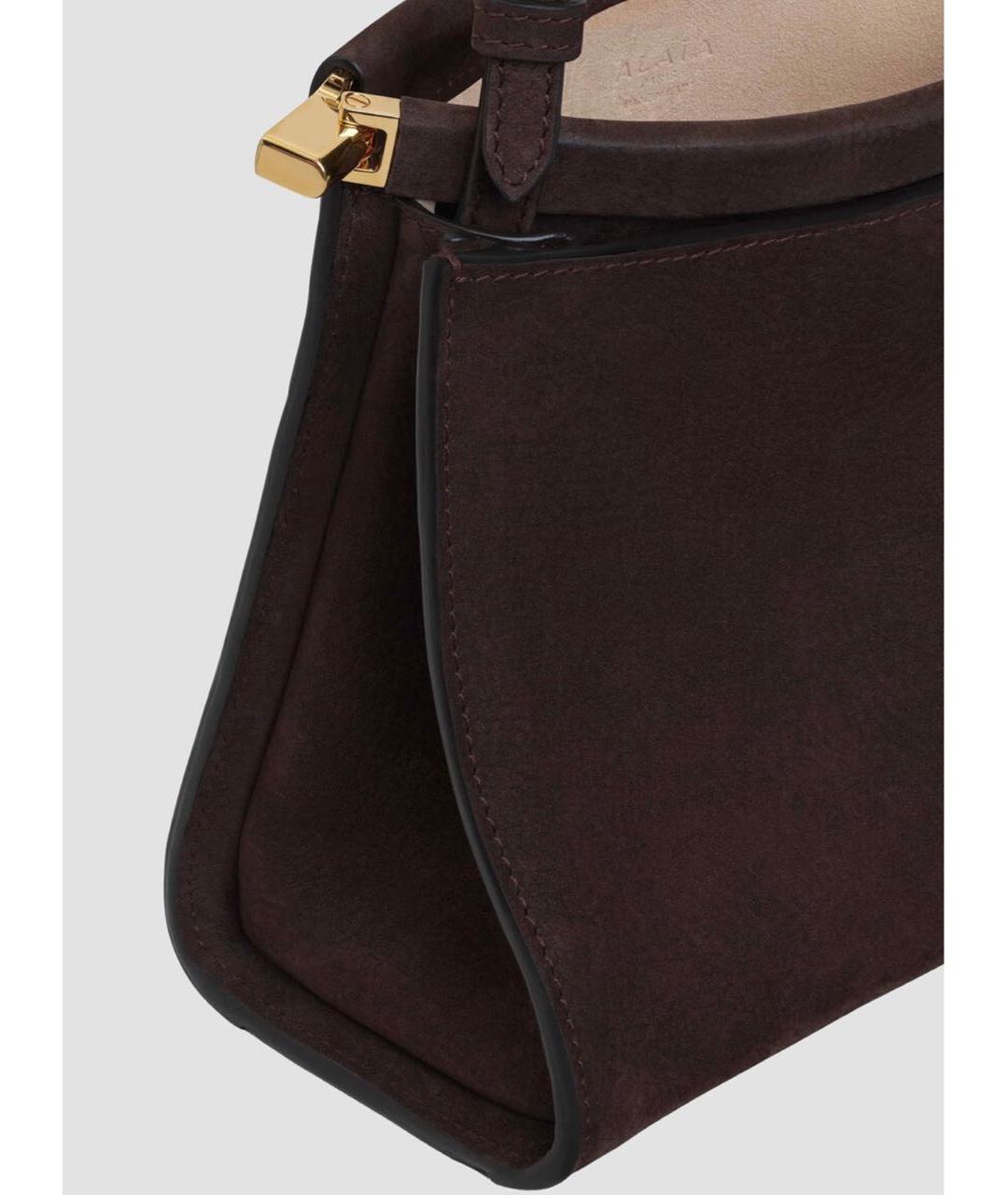 ALAIA Коричневая кожаная сумка через плечо, фото 4