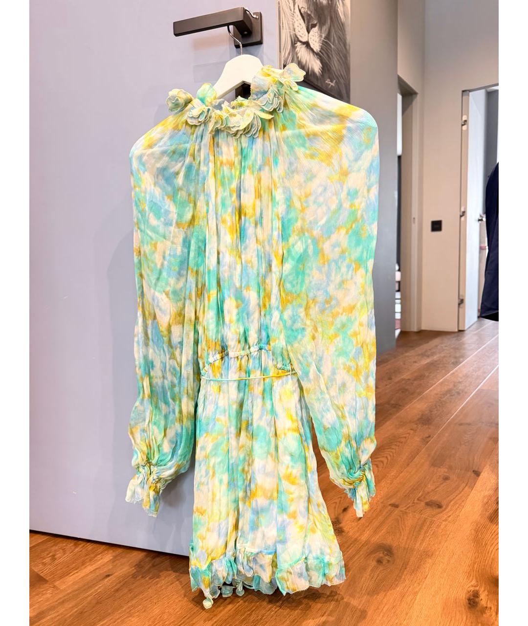 ZIMMERMANN Салатовый шелковый комбинезон, фото 2