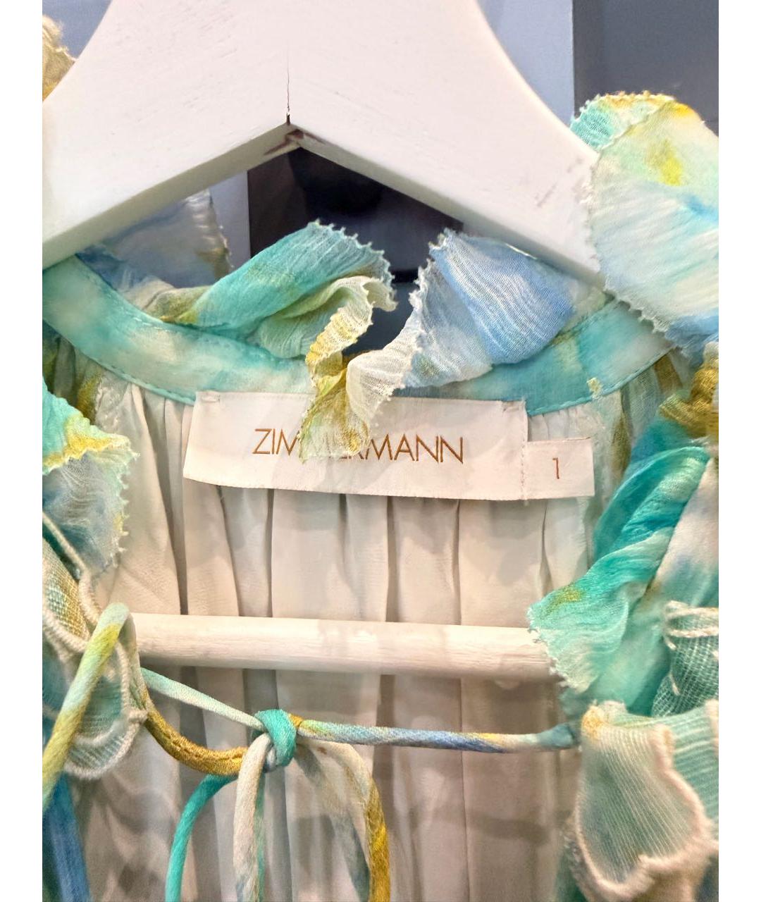ZIMMERMANN Салатовый шелковый комбинезон, фото 3