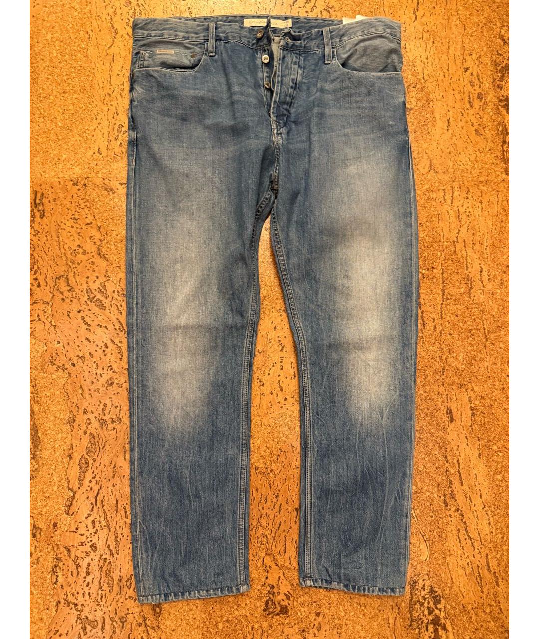 CALVIN KLEIN Синие хлопковые джинсы скинни, фото 4