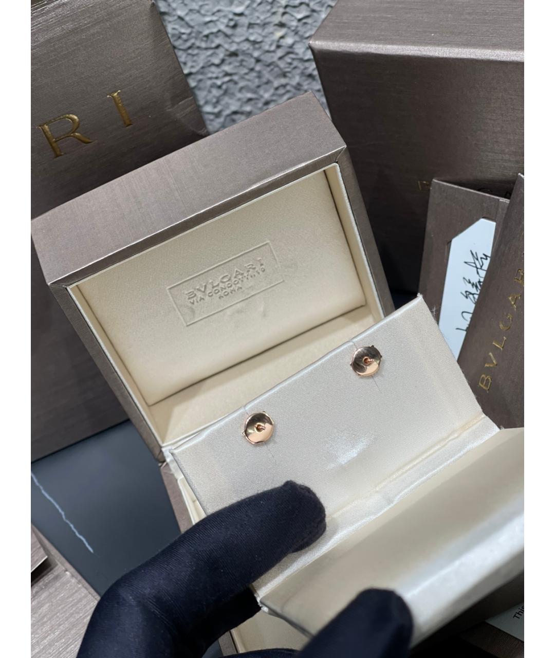 BVLGARI Золотые серьги из розового золота, фото 6