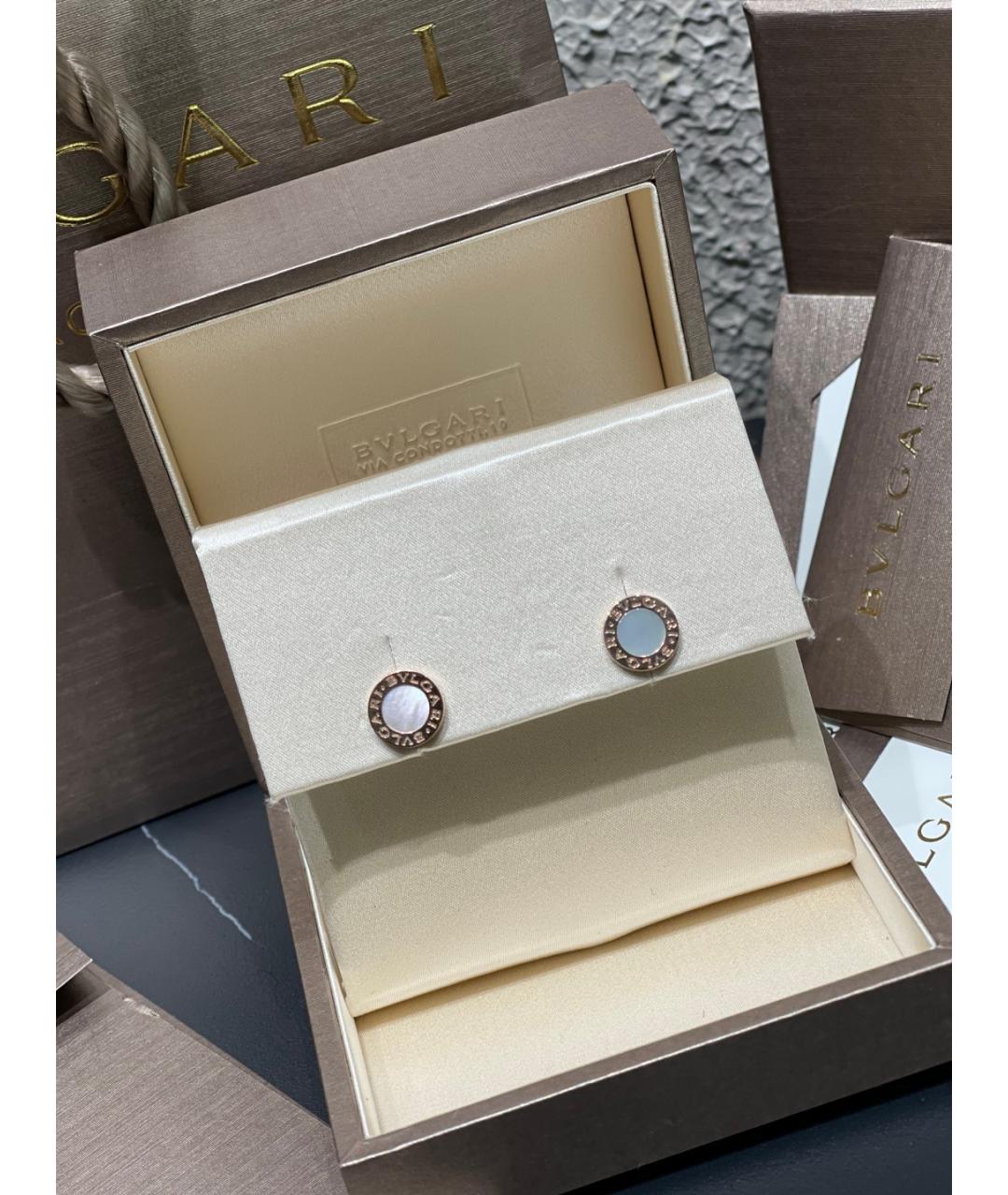 BVLGARI Золотые серьги из розового золота, фото 8