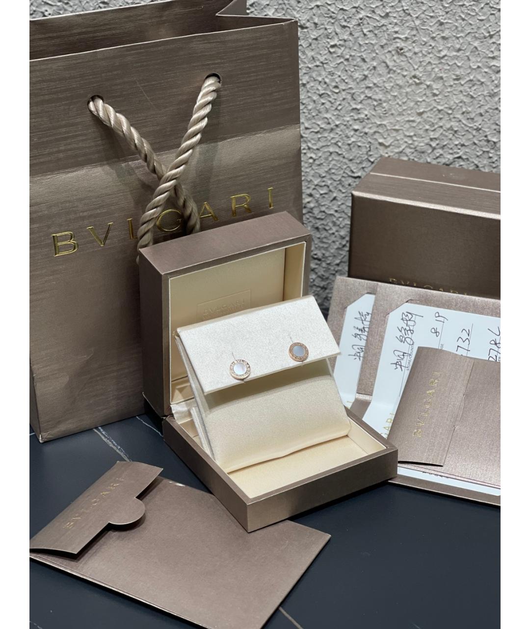 BVLGARI Золотые серьги из розового золота, фото 3