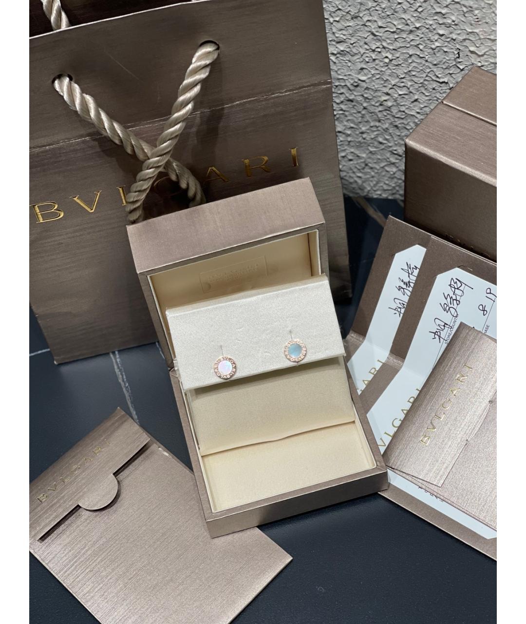 BVLGARI Золотые серьги из розового золота, фото 2