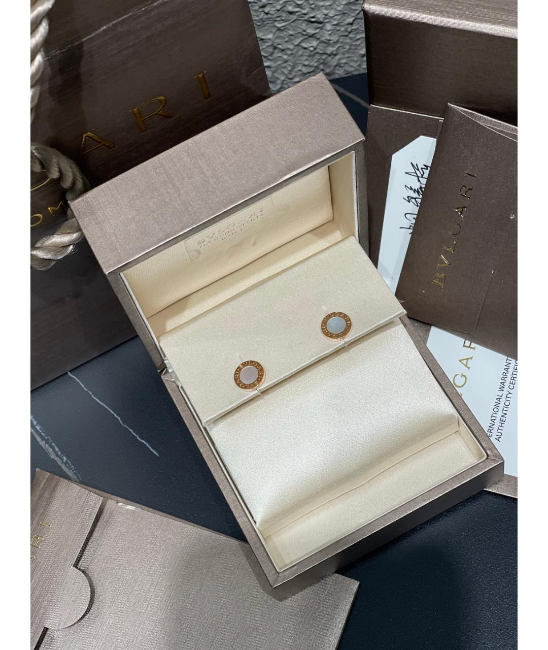 BVLGARI Золотые серьги из розового золота, фото 5