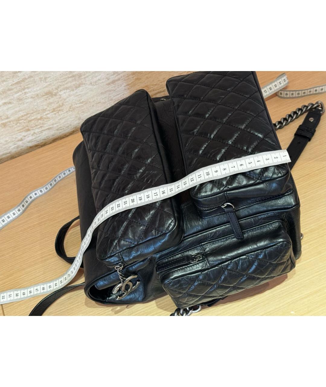 CHANEL Черный кожаный рюкзак, фото 8