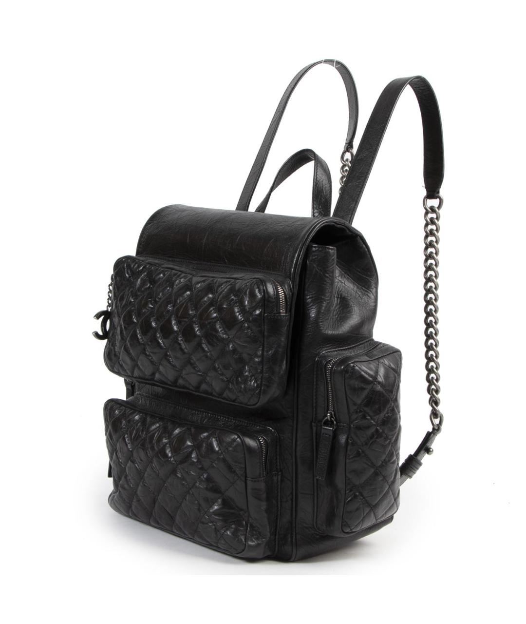 CHANEL Черный кожаный рюкзак, фото 2