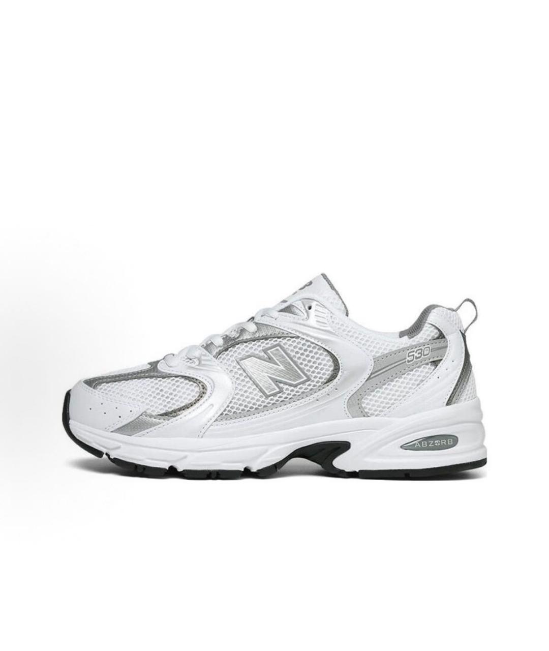 NEW BALANCE Белые текстильные кроссовки, фото 2