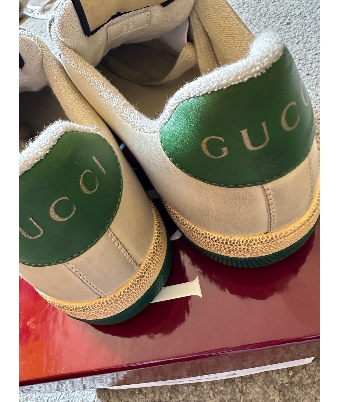 GUCCI Бежевые кроссовки, фото 4