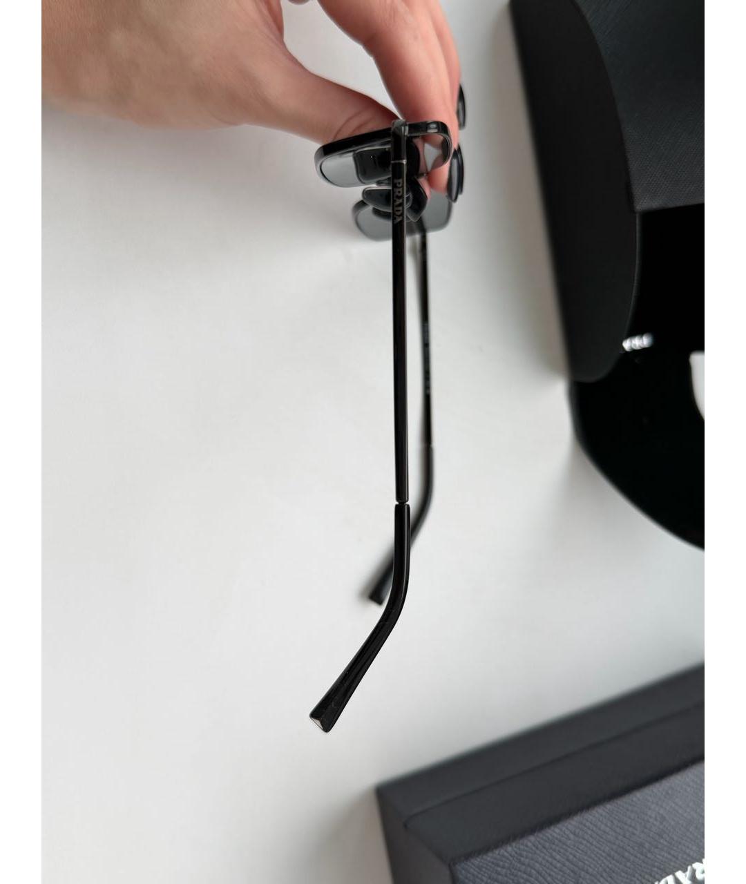 PRADA Черные металлические солнцезащитные очки, фото 2