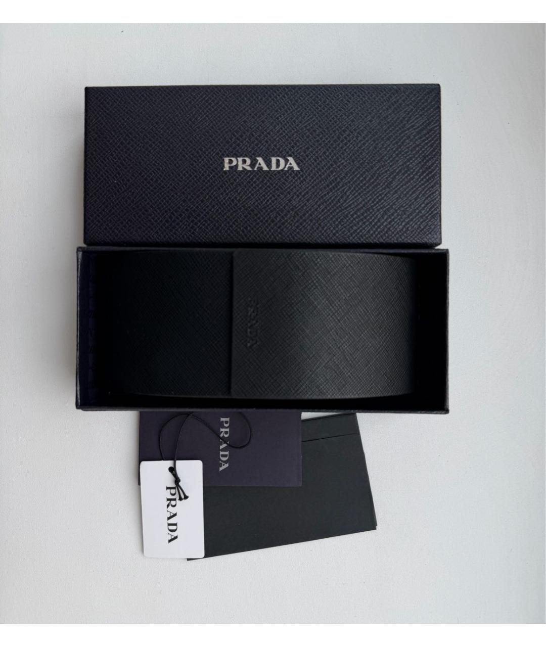 PRADA Черные металлические солнцезащитные очки, фото 4