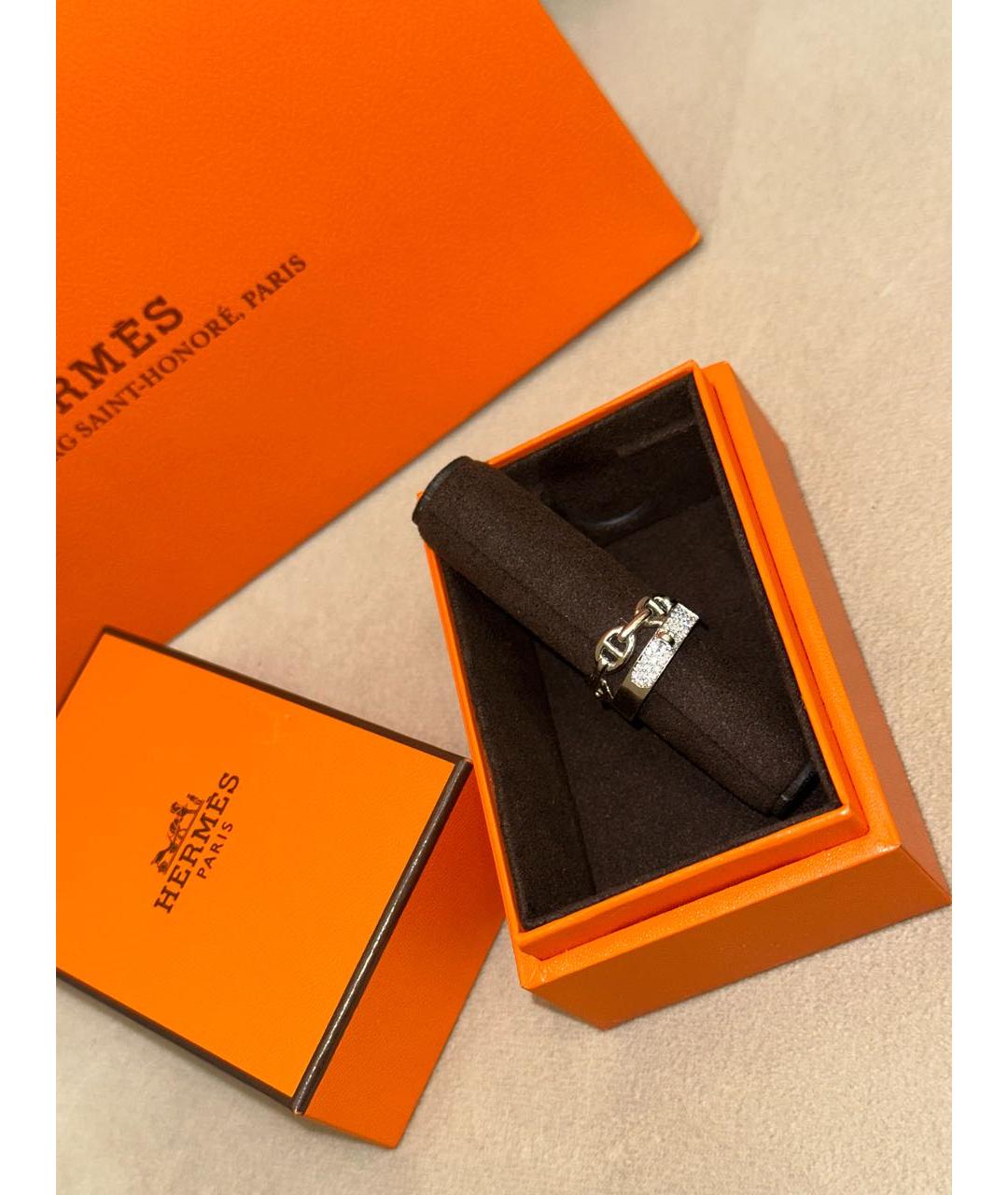 HERMES Серебряное кольцо из белого золота, фото 4