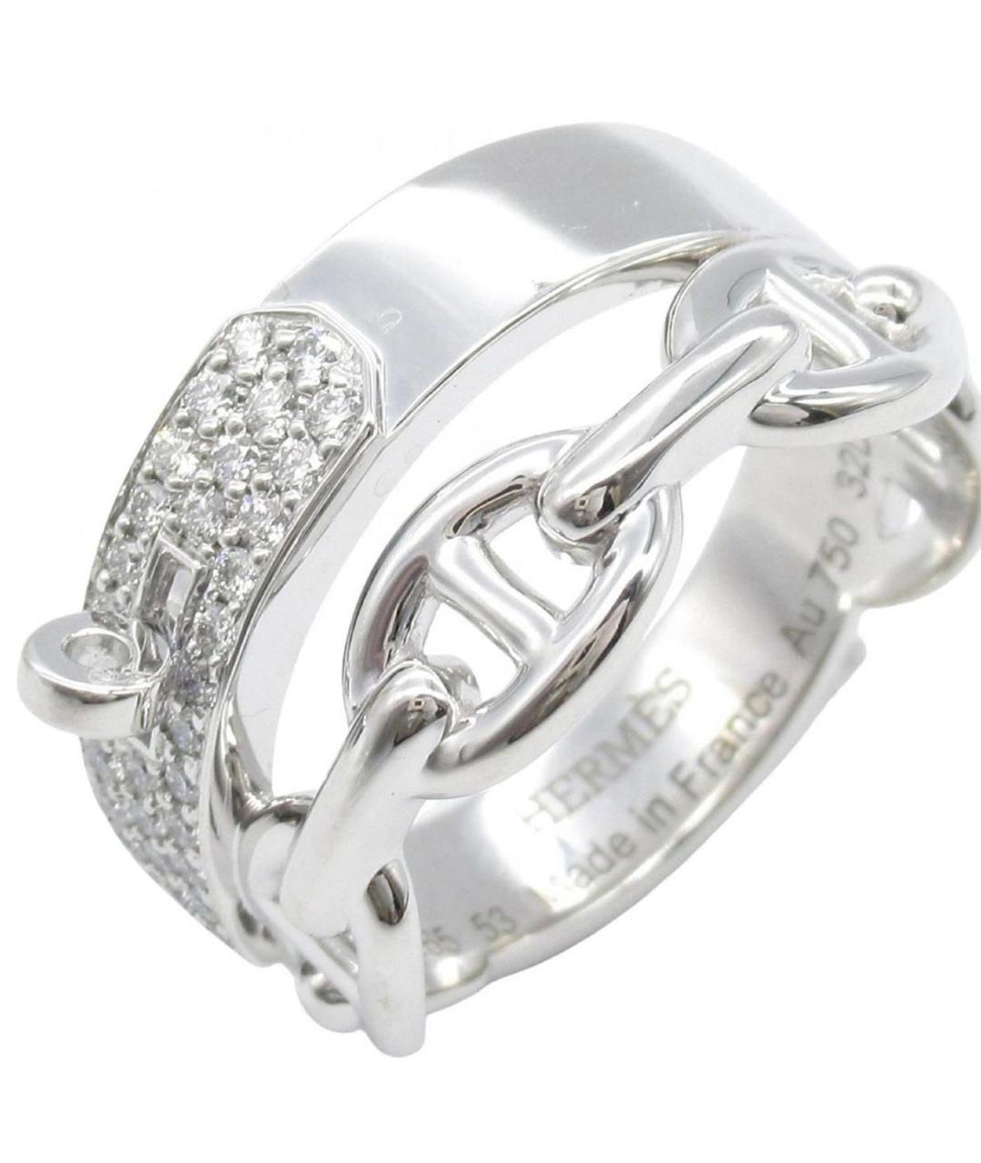HERMES Серебряное кольцо из белого золота, фото 2