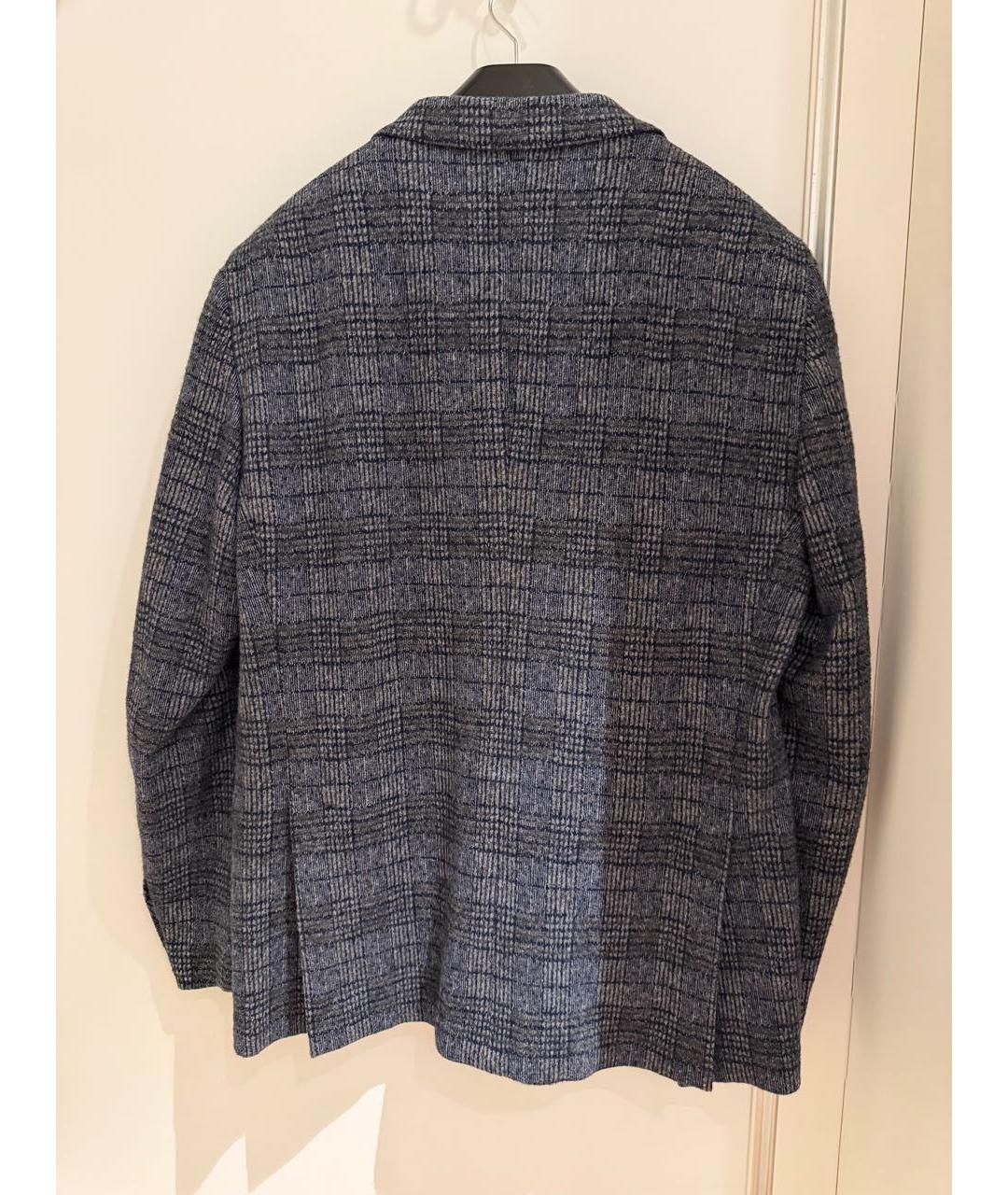 LARDINI Синий хлопковый пиджак, фото 2