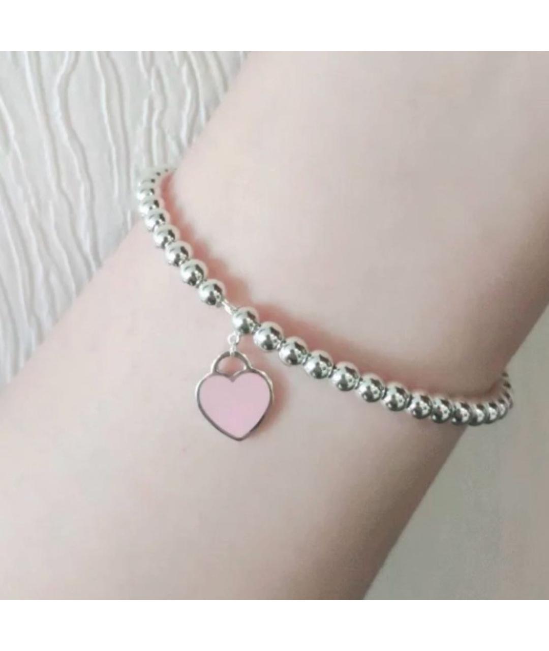 TIFFANY&CO Розовый серебряный браслет, фото 7