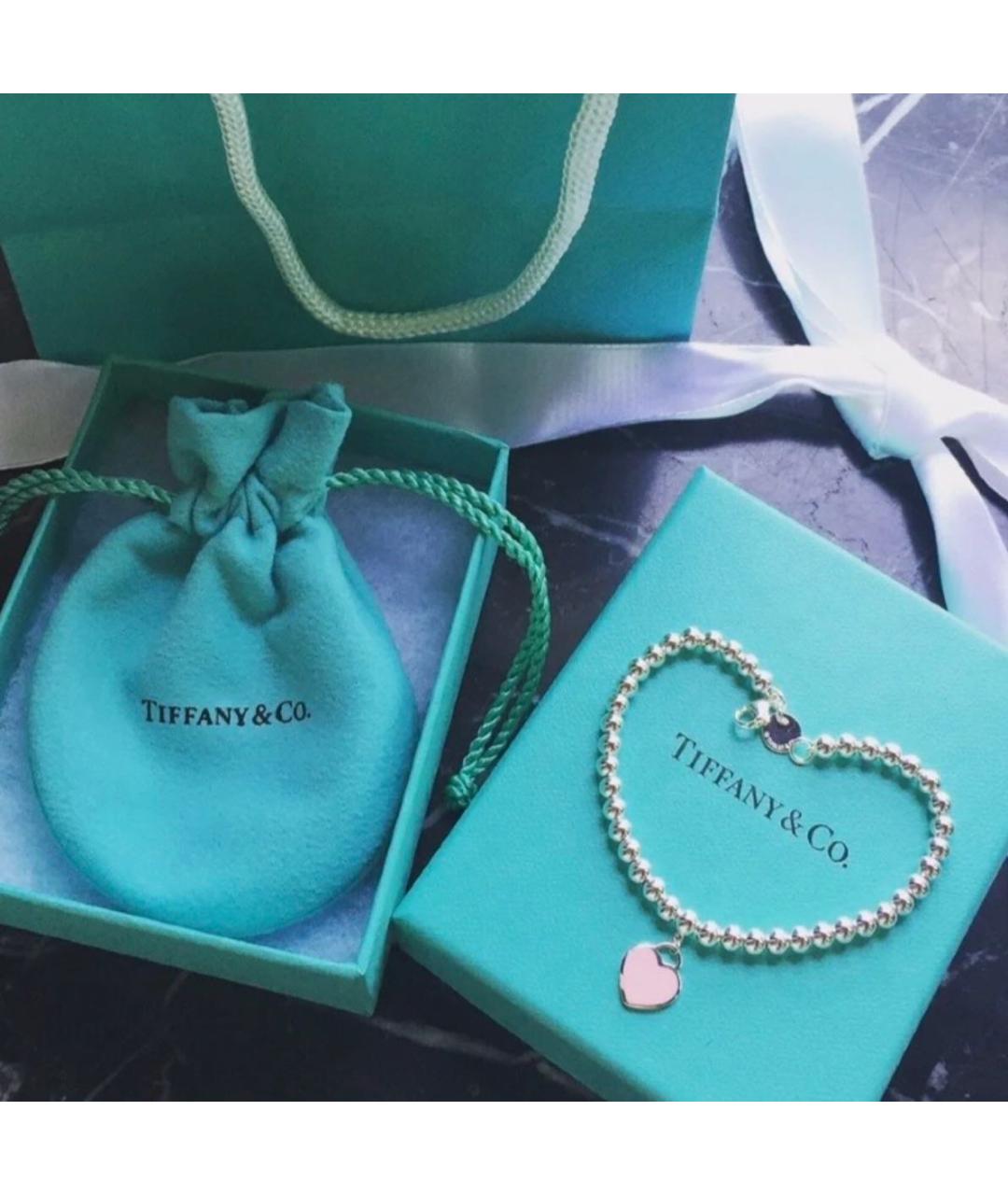 TIFFANY&CO Розовый серебряный браслет, фото 4