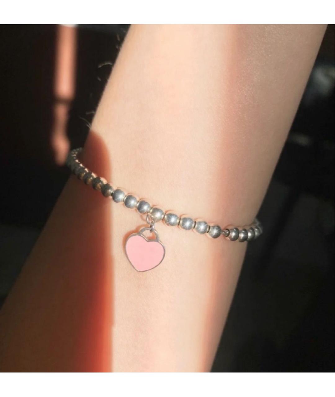 TIFFANY&CO Розовый серебряный браслет, фото 5