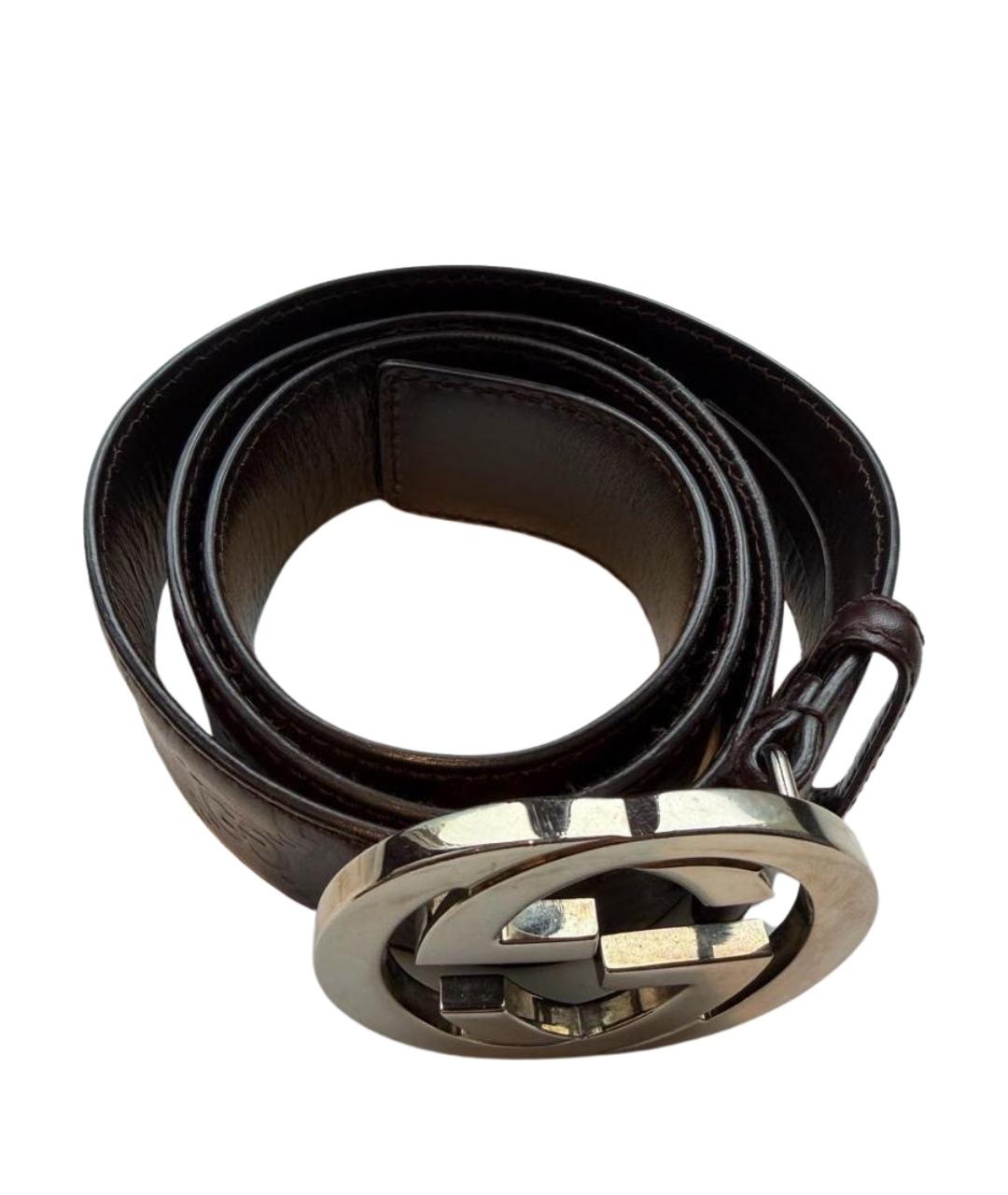 GUCCI Коричневый кожаный ремень, фото 1