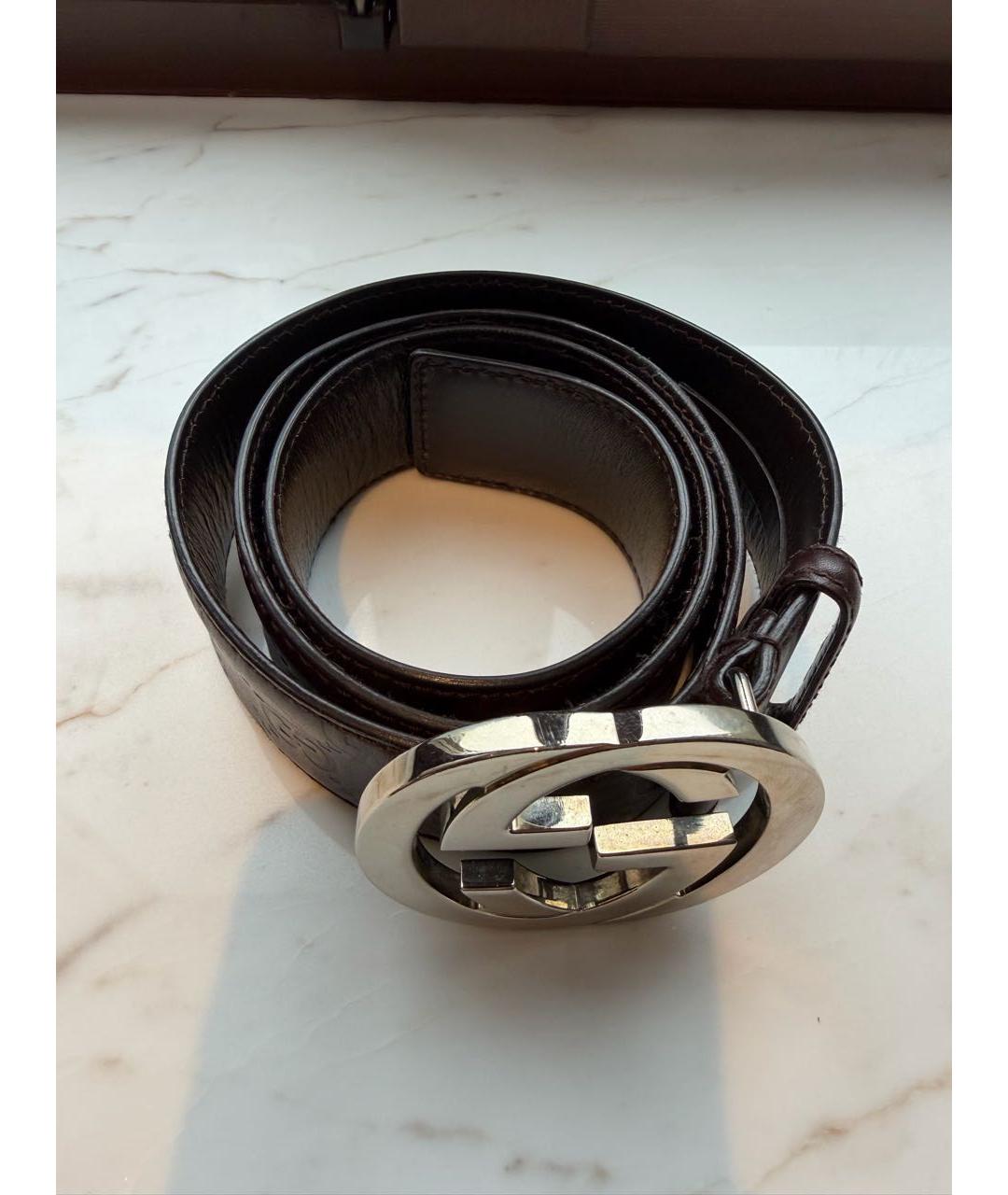 GUCCI Коричневый кожаный ремень, фото 4