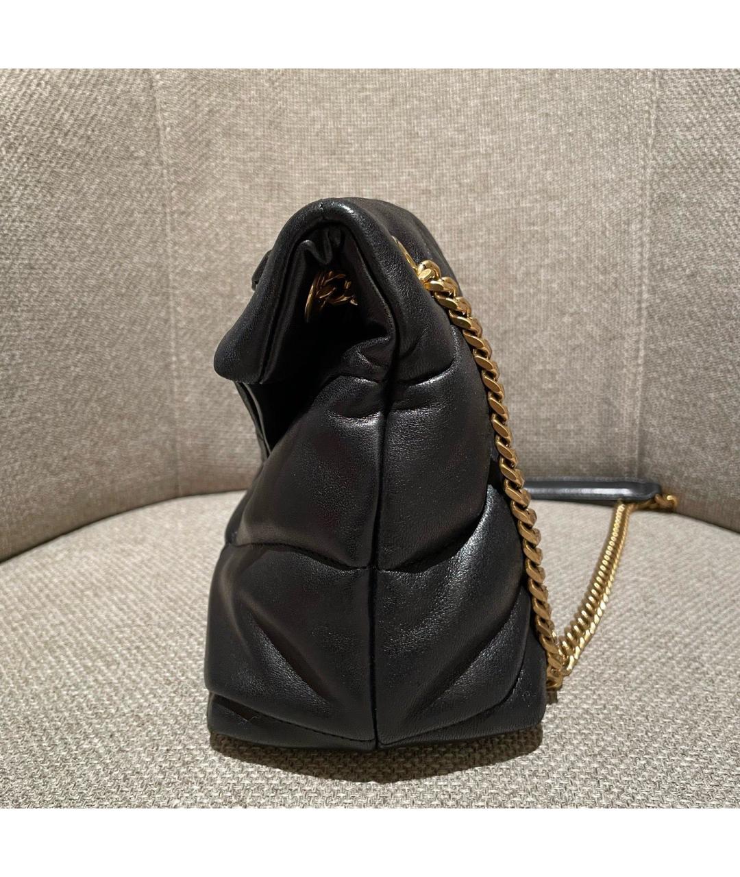 SAINT LAURENT Черная кожаная сумка через плечо, фото 4