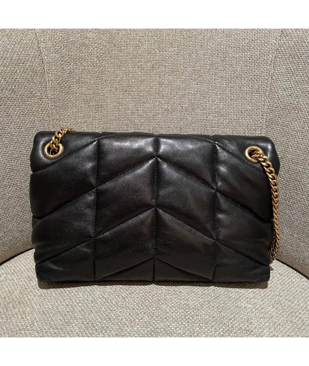 SAINT LAURENT Черная кожаная сумка через плечо, фото 3