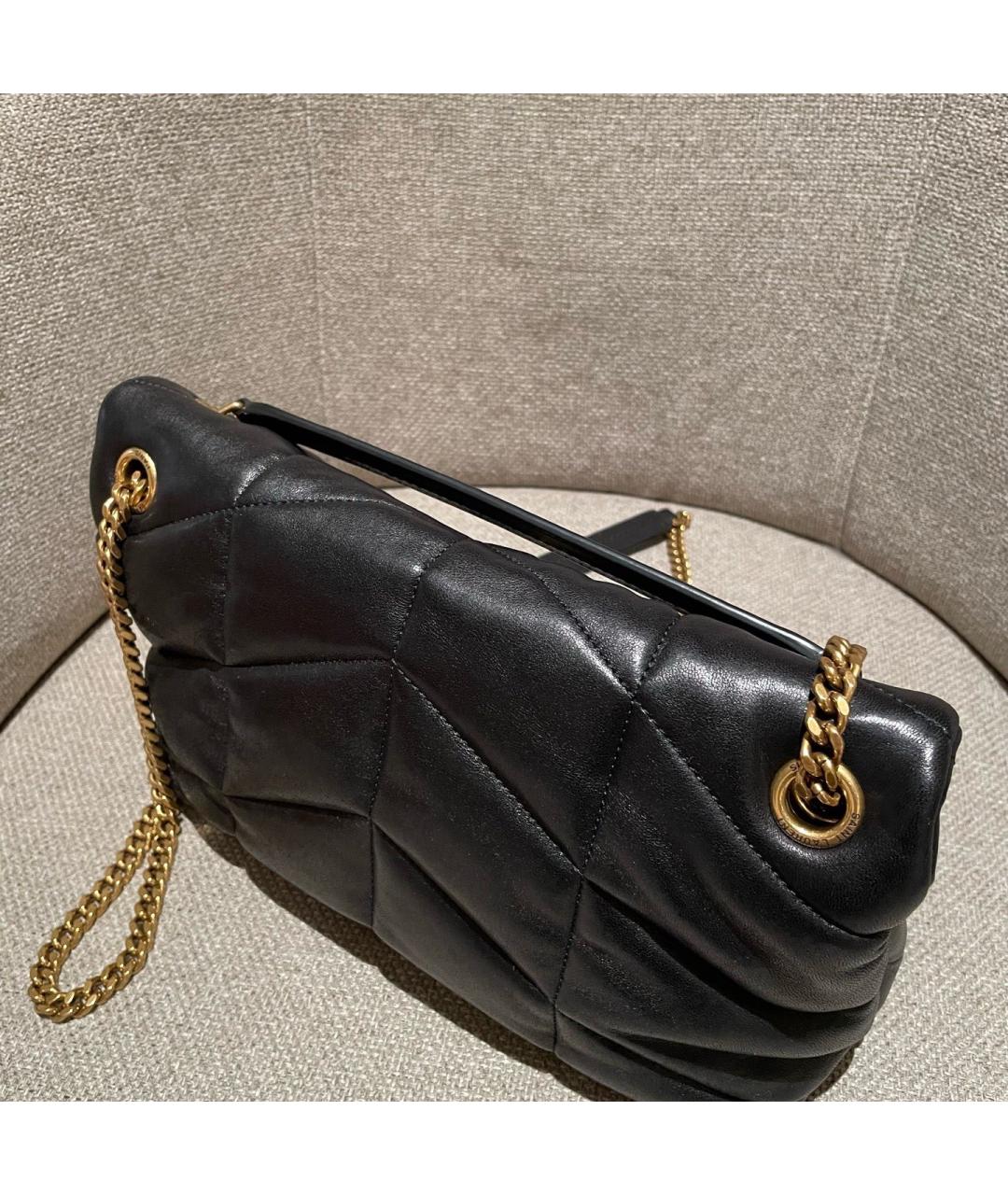 SAINT LAURENT Черная кожаная сумка через плечо, фото 6