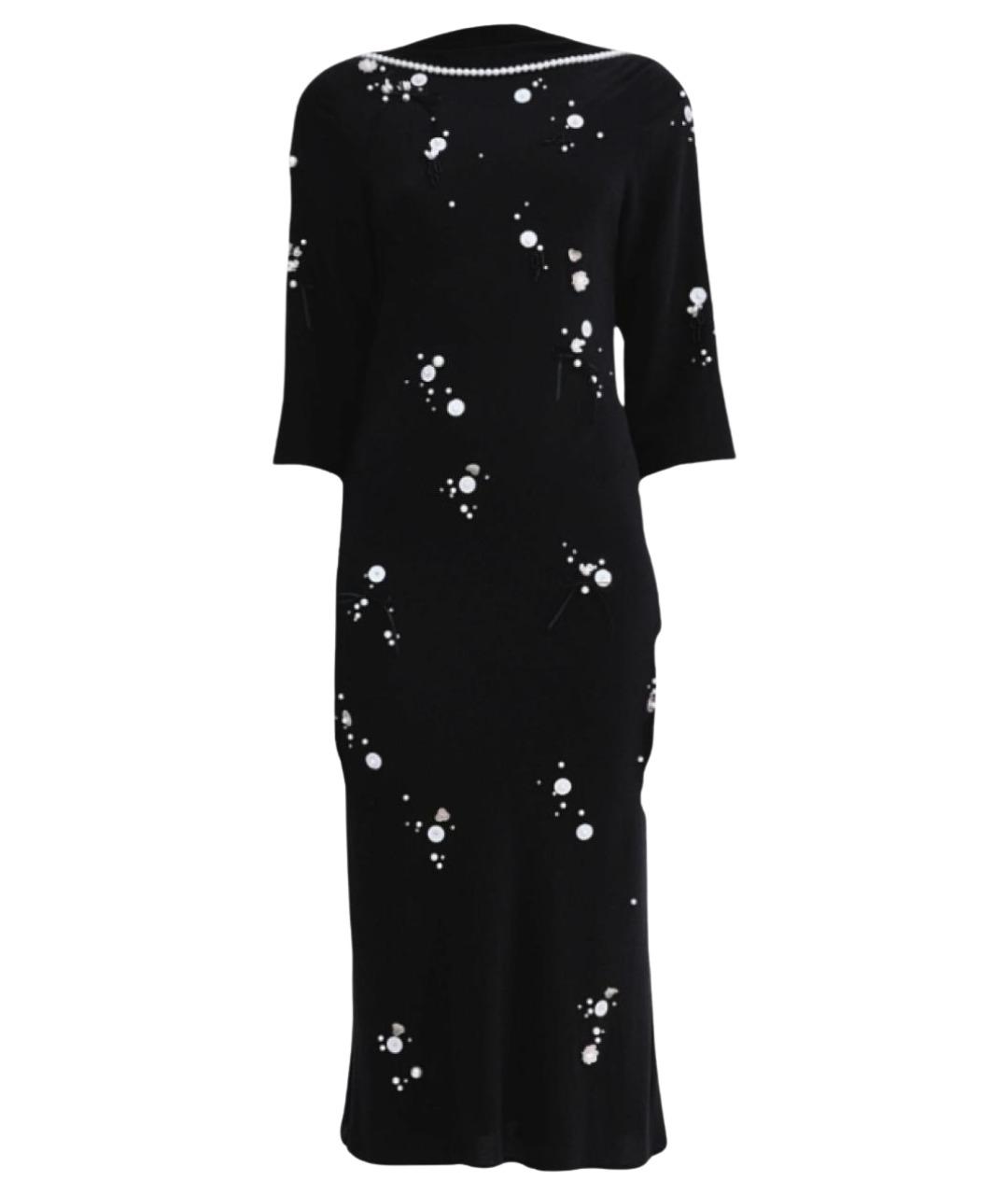 BERNADETTE Черное шелковое вечернее платье, фото 1