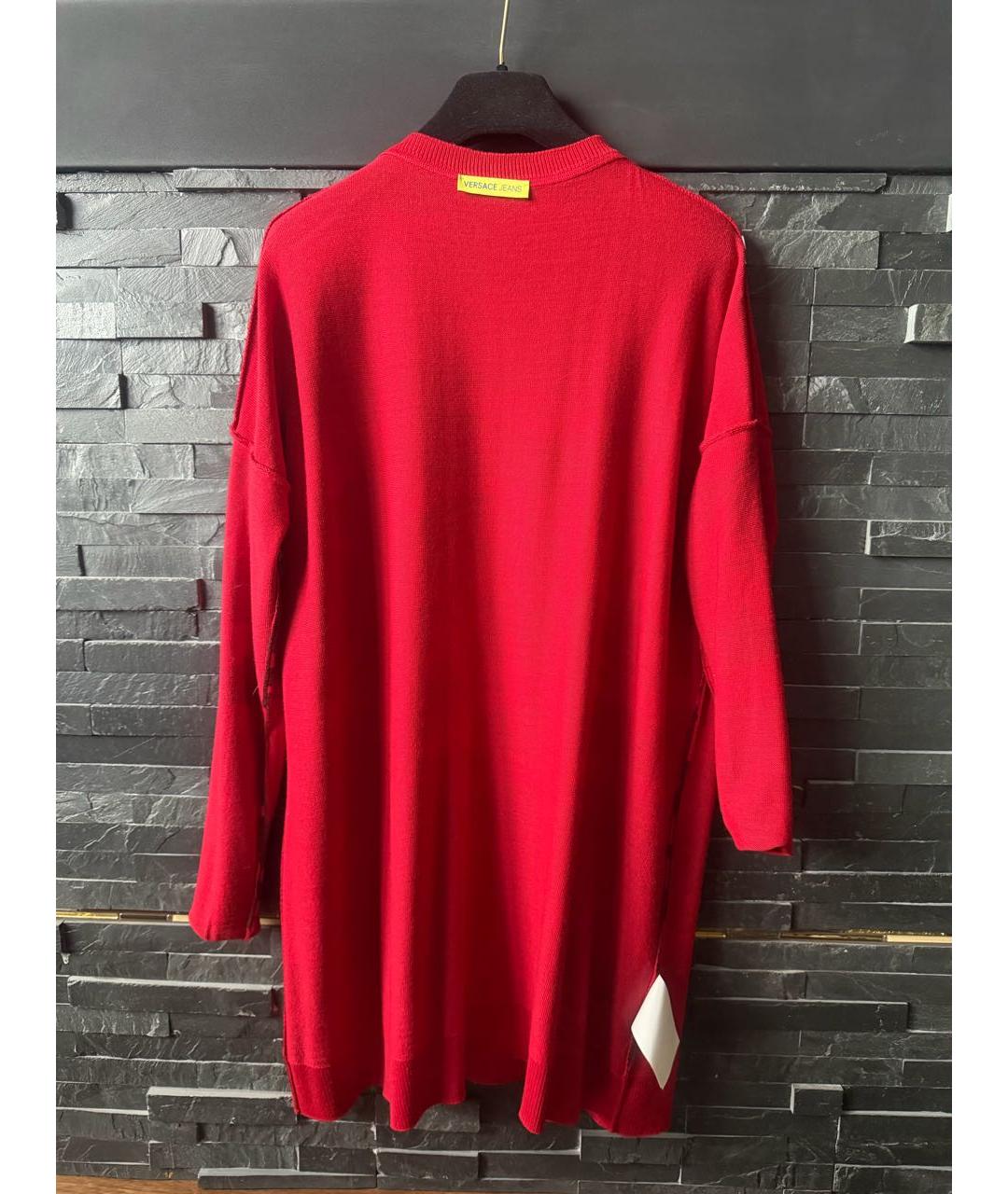 VERSACE JEANS COUTURE Красный шерстяной джемпер / свитер, фото 3