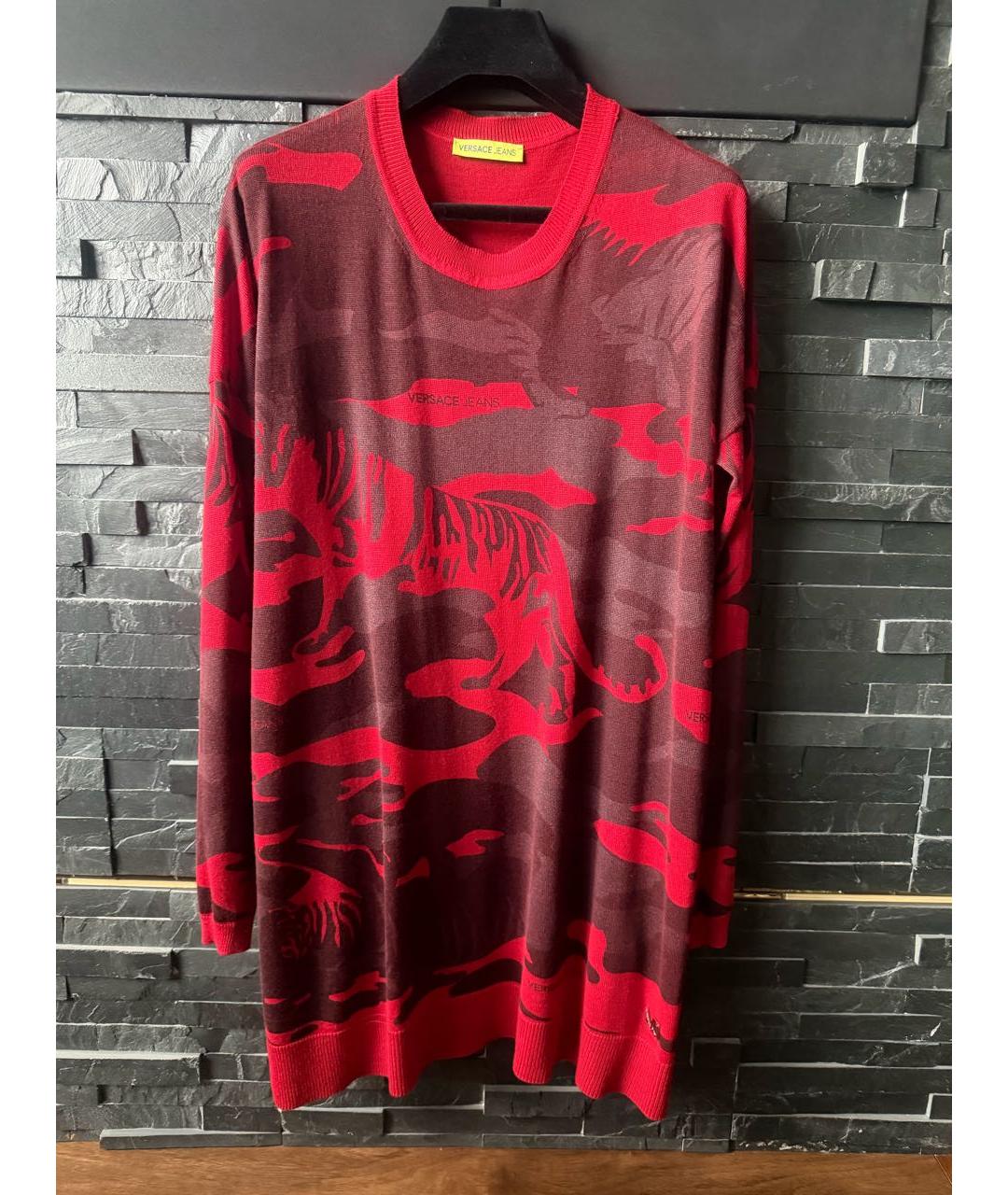 VERSACE JEANS COUTURE Красный шерстяной джемпер / свитер, фото 7