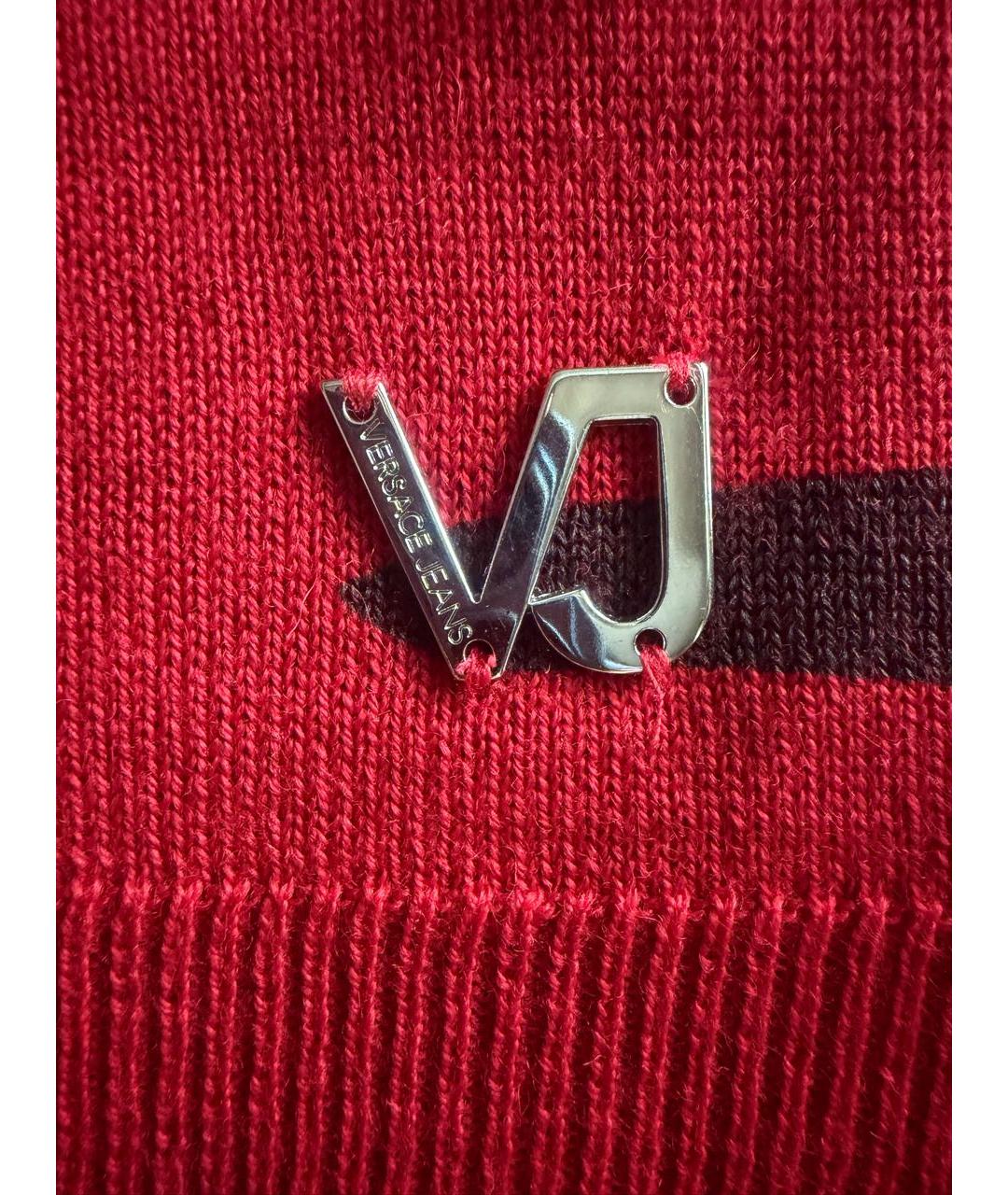 VERSACE JEANS COUTURE Красный шерстяной джемпер / свитер, фото 4