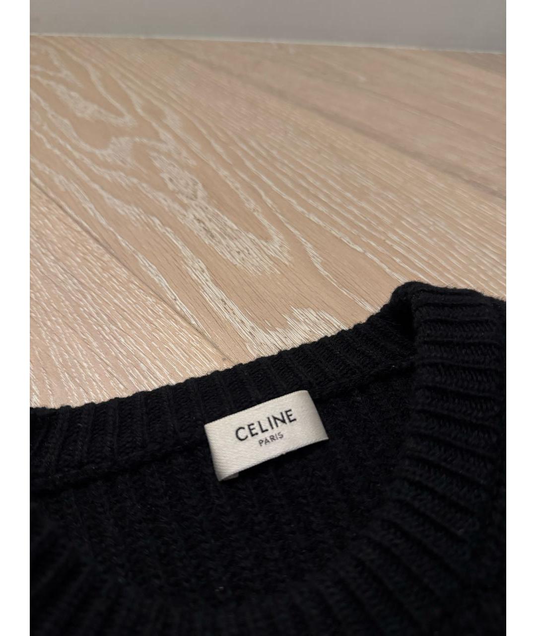 CELINE Черный шерстяной джемпер / свитер, фото 3
