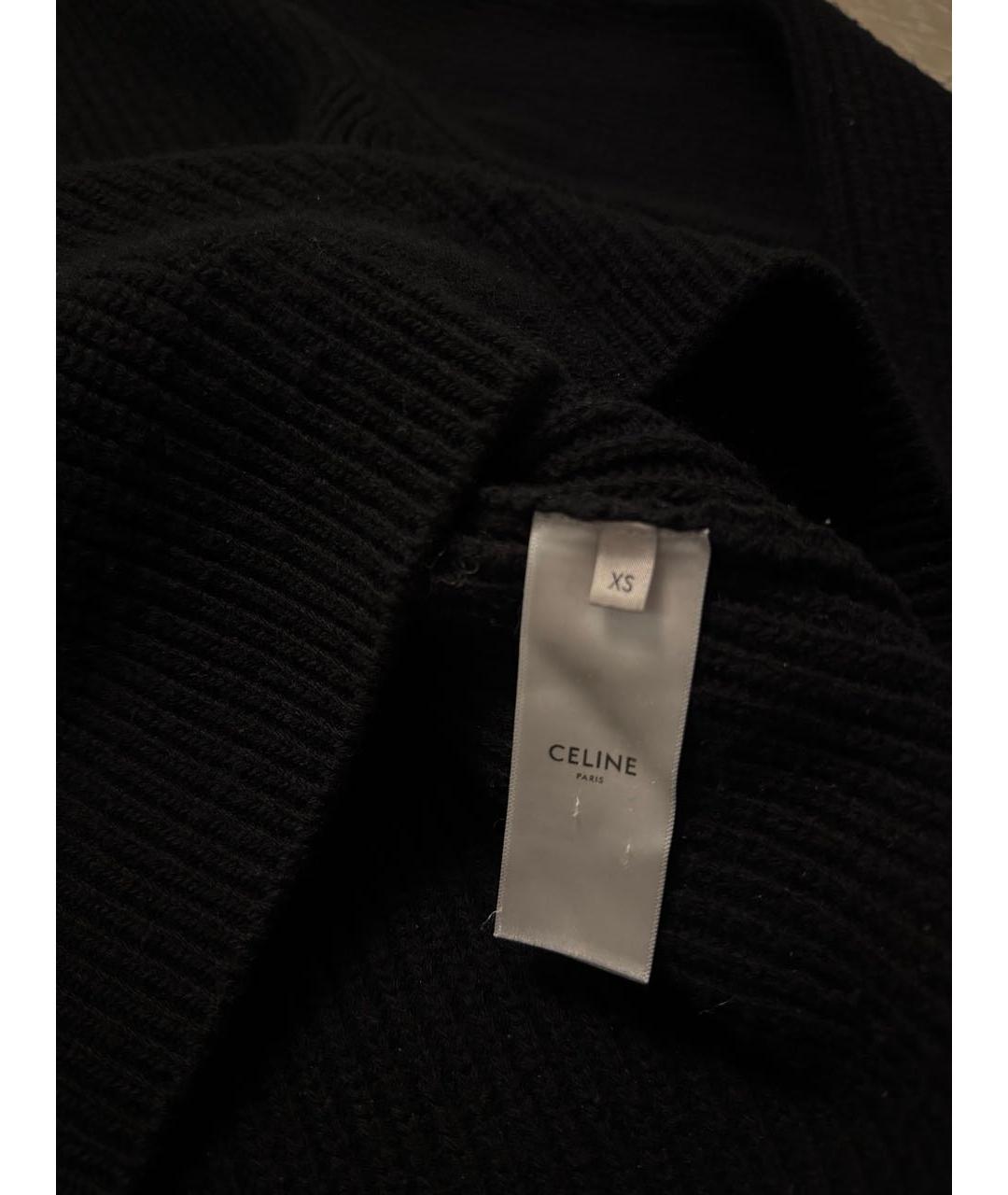 CELINE Черный шерстяной джемпер / свитер, фото 5