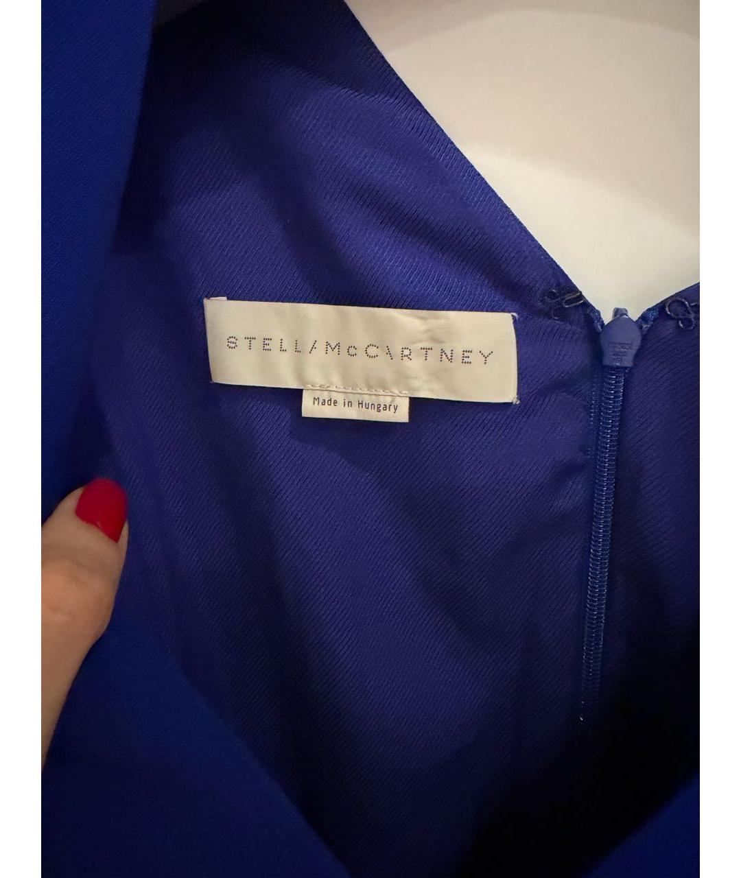 STELLA MCCARTNEY Синее полиэстеровое коктейльное платье, фото 2