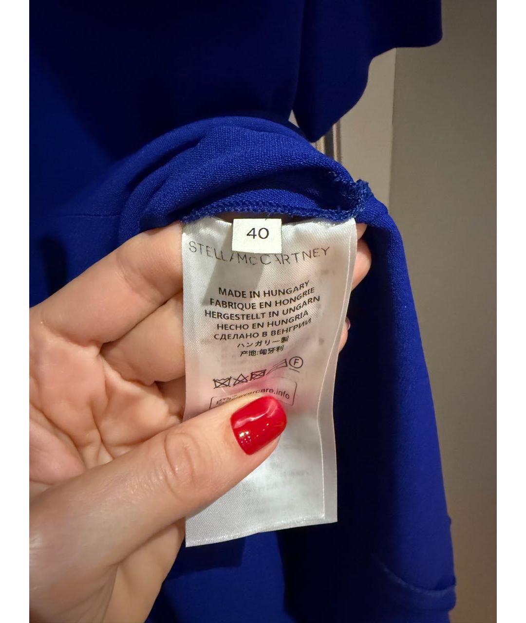 STELLA MCCARTNEY Синее полиэстеровое коктейльное платье, фото 3