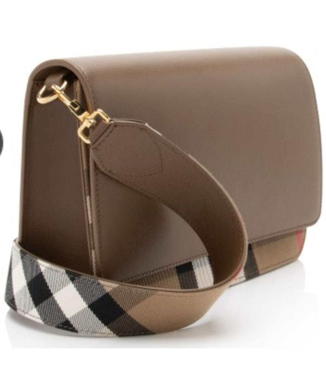 BURBERRY Коричневая кожаная сумка через плечо, фото 2