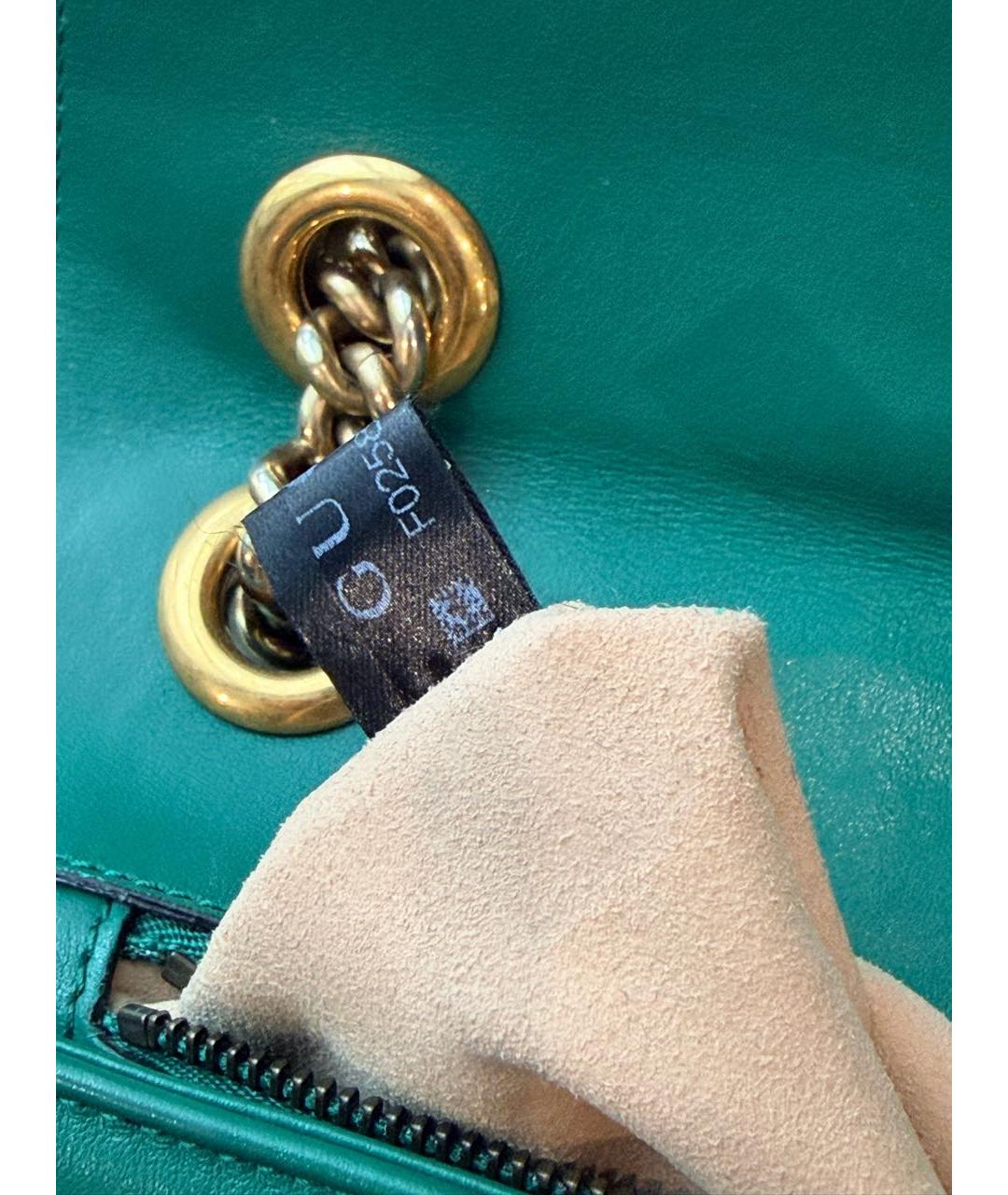 GUCCI Зеленая кожаная сумка через плечо, фото 6