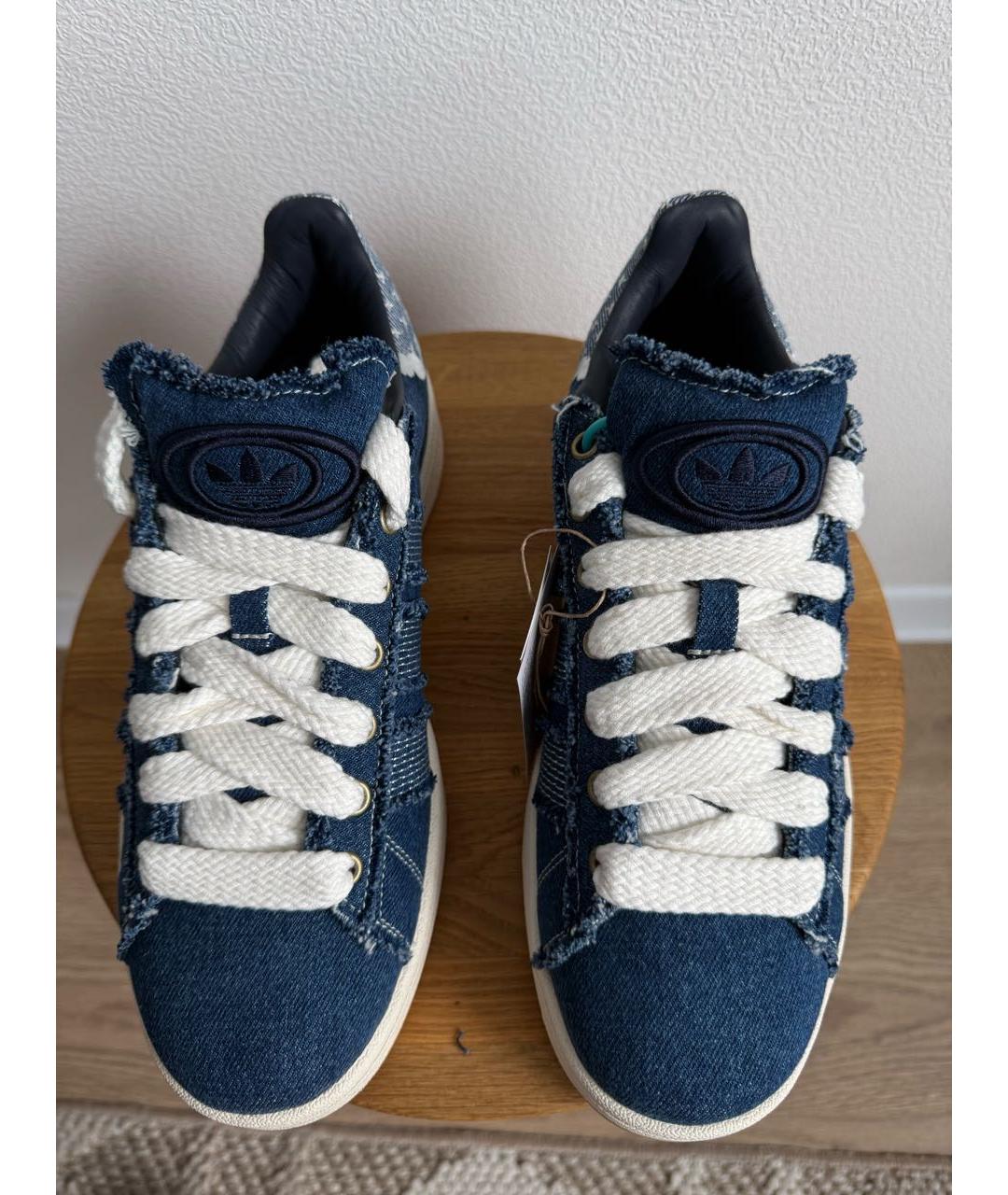 ADIDAS Темно-синие текстильные кроссовки, фото 3