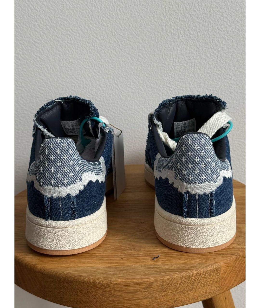 ADIDAS Темно-синие текстильные кроссовки, фото 4