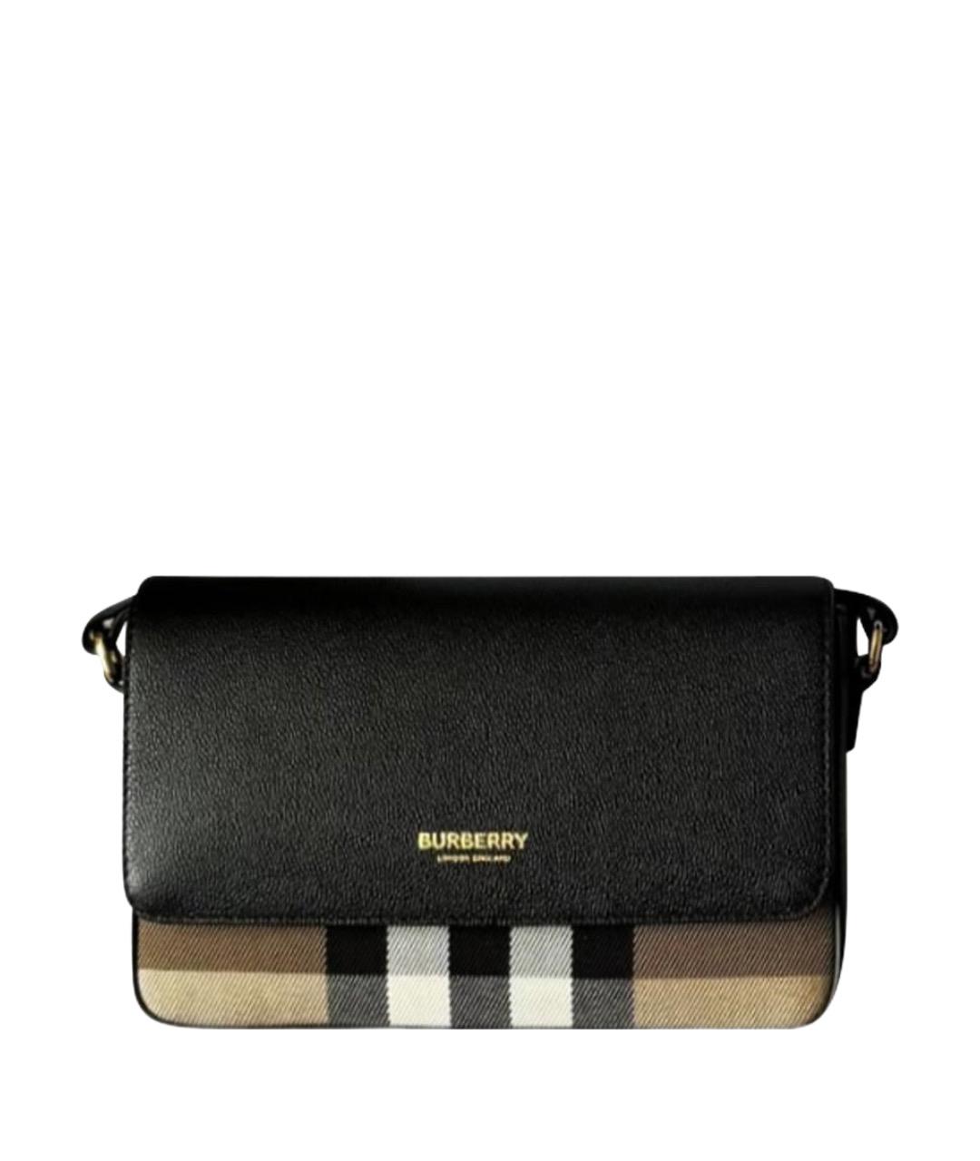 BURBERRY Черная кожаная сумка через плечо, фото 1