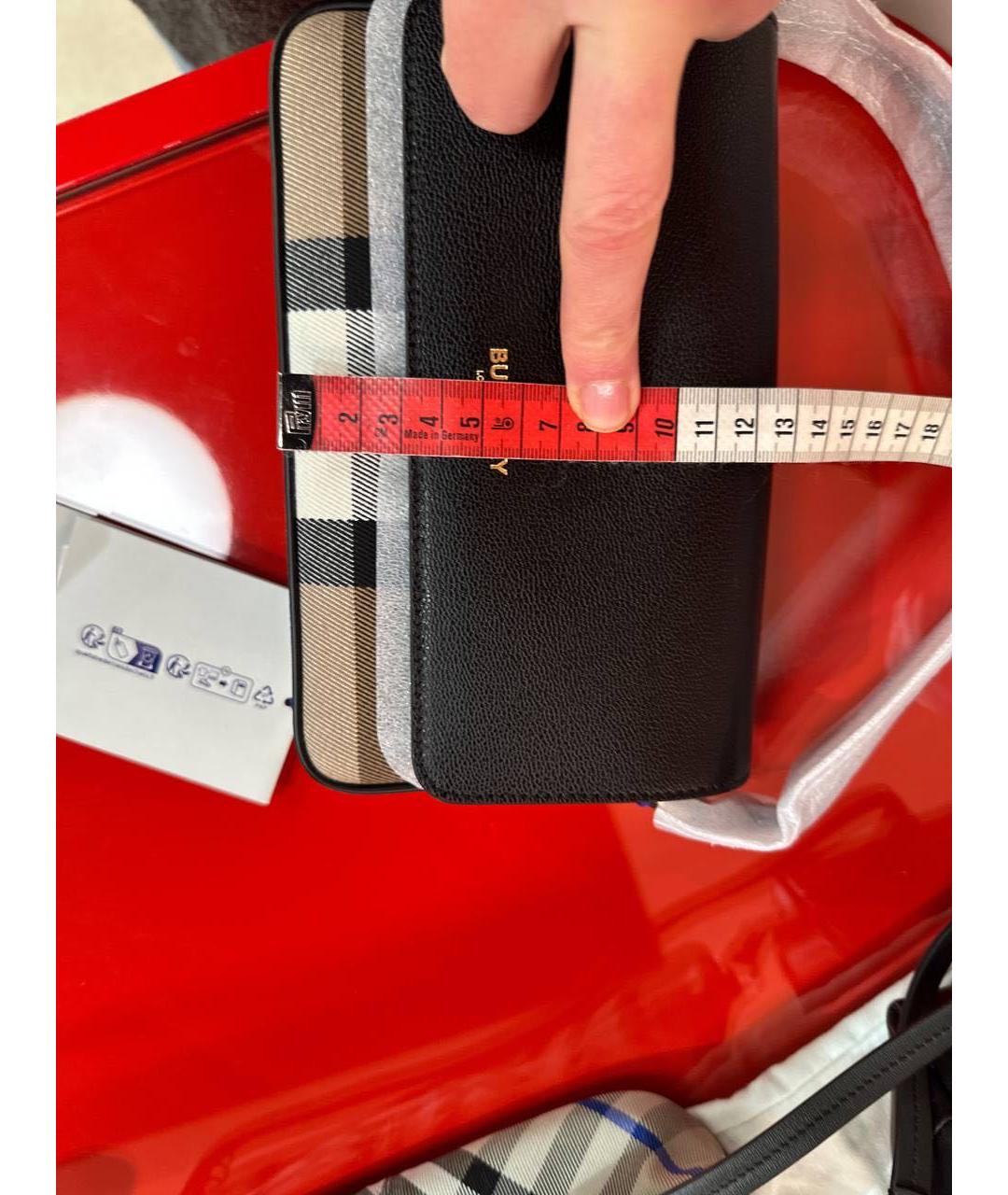 BURBERRY Черная кожаная сумка через плечо, фото 3