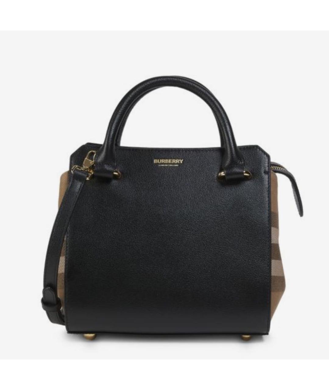 BURBERRY Черная кожаная сумка через плечо, фото 5