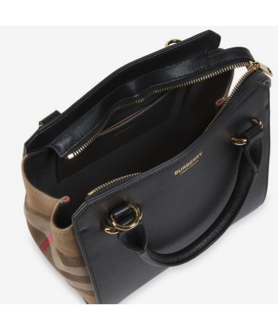 BURBERRY Черная кожаная сумка через плечо, фото 4